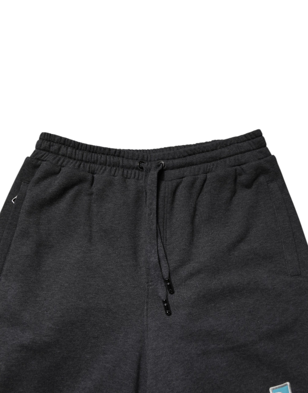 Dark Gray Cotton Layered Straight Sweatpants Pants