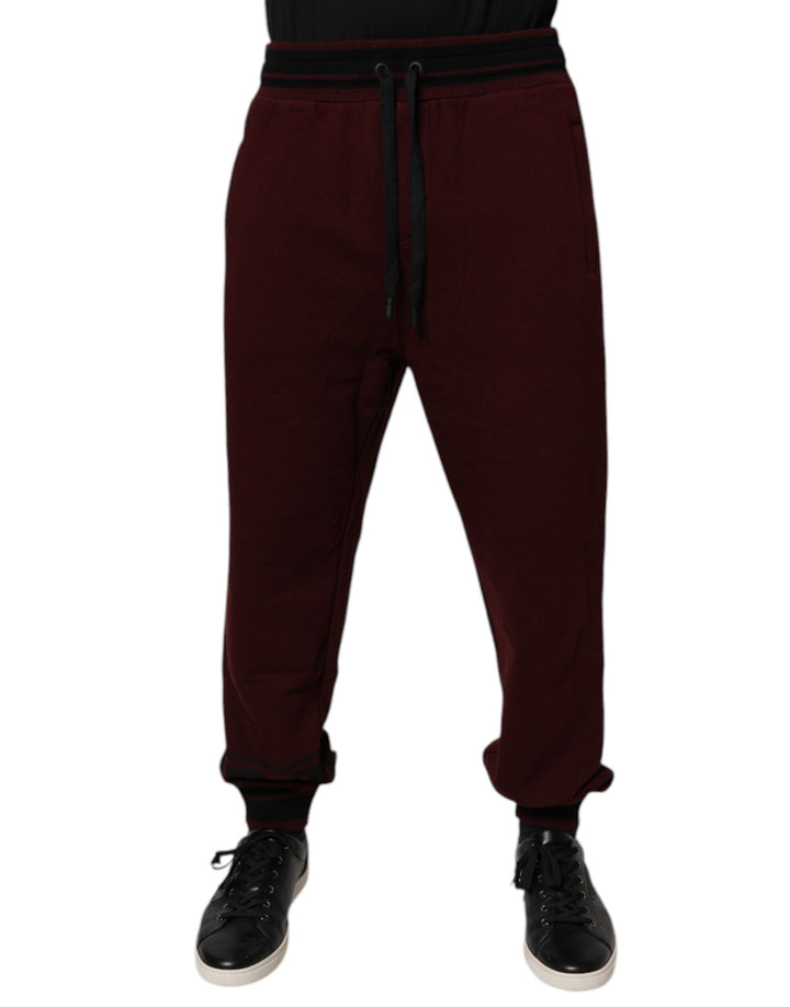 Bordeaux Cotton Jogger Men Sweatpants Pants