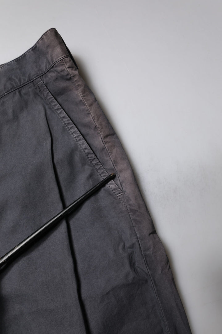 Dark Gray Cotton Mid Waist Men Bermuda Shorts