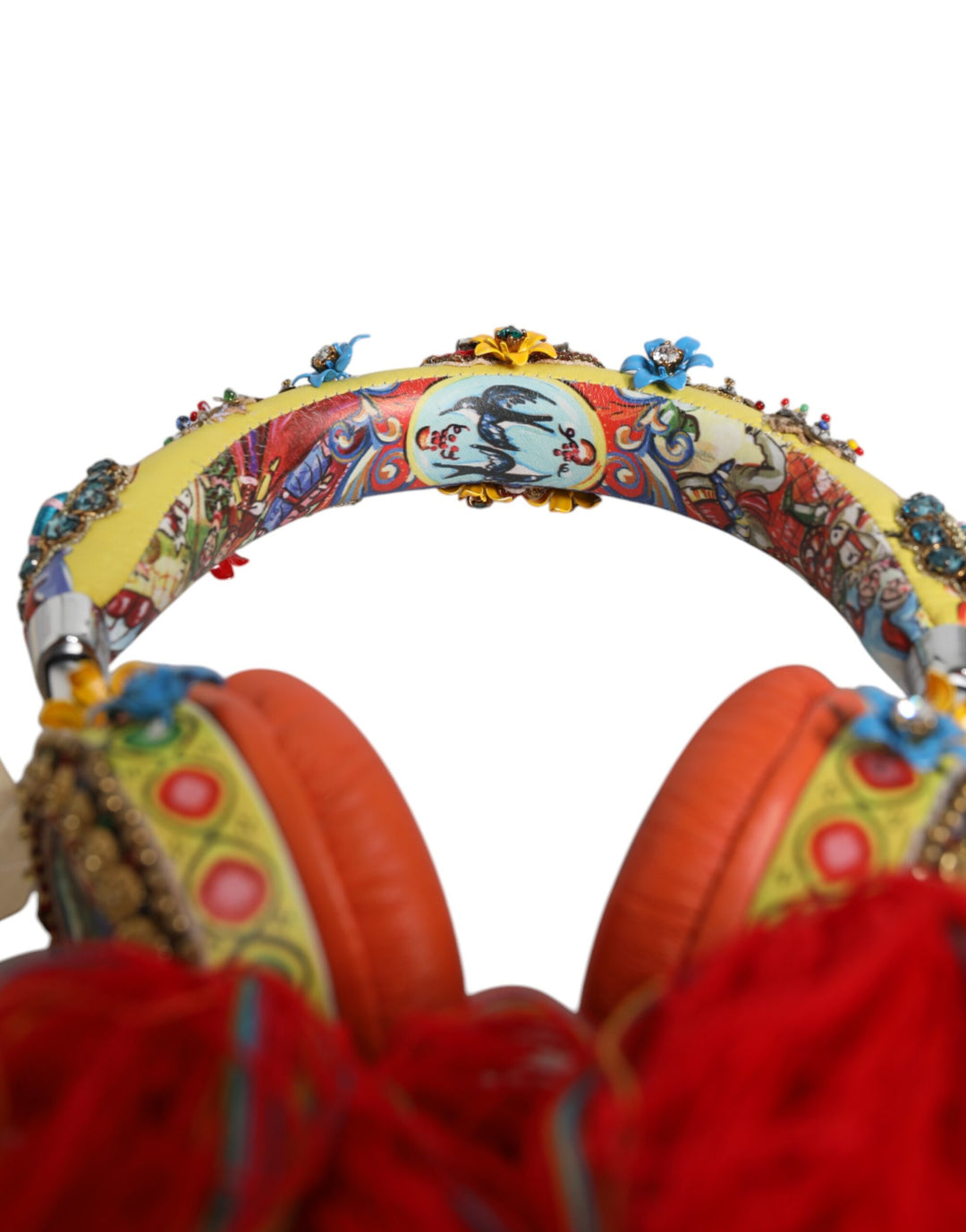 Multicolor Whimsical Tasseled Crystal Headset Headphones