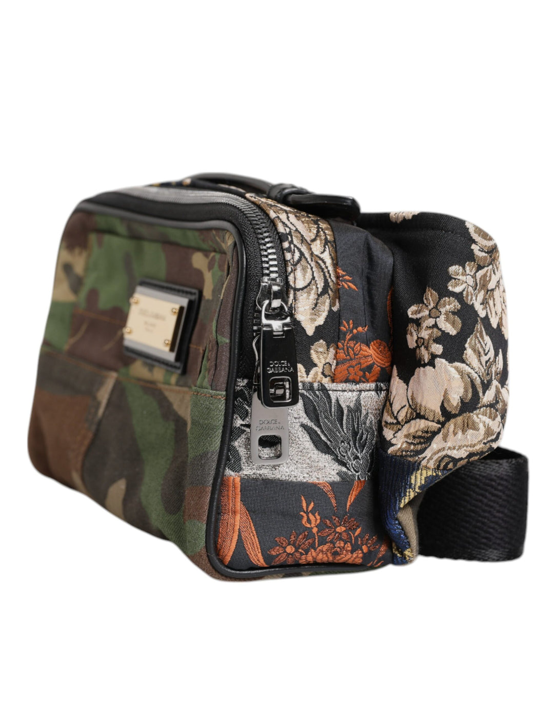 Multicolor Camouflage Patchwork Logo Waist Fanny Pack Bag