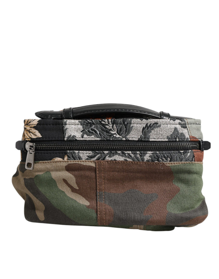 Multicolor Camouflage Patchwork Logo Waist Fanny Pack Bag