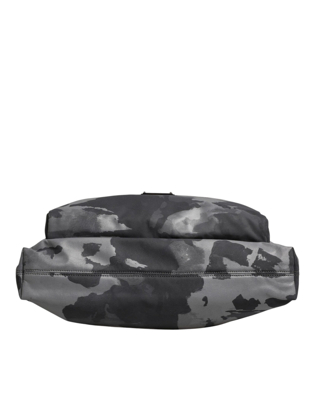 Gray Camo Cotton Multiple Compartments Tote Bag