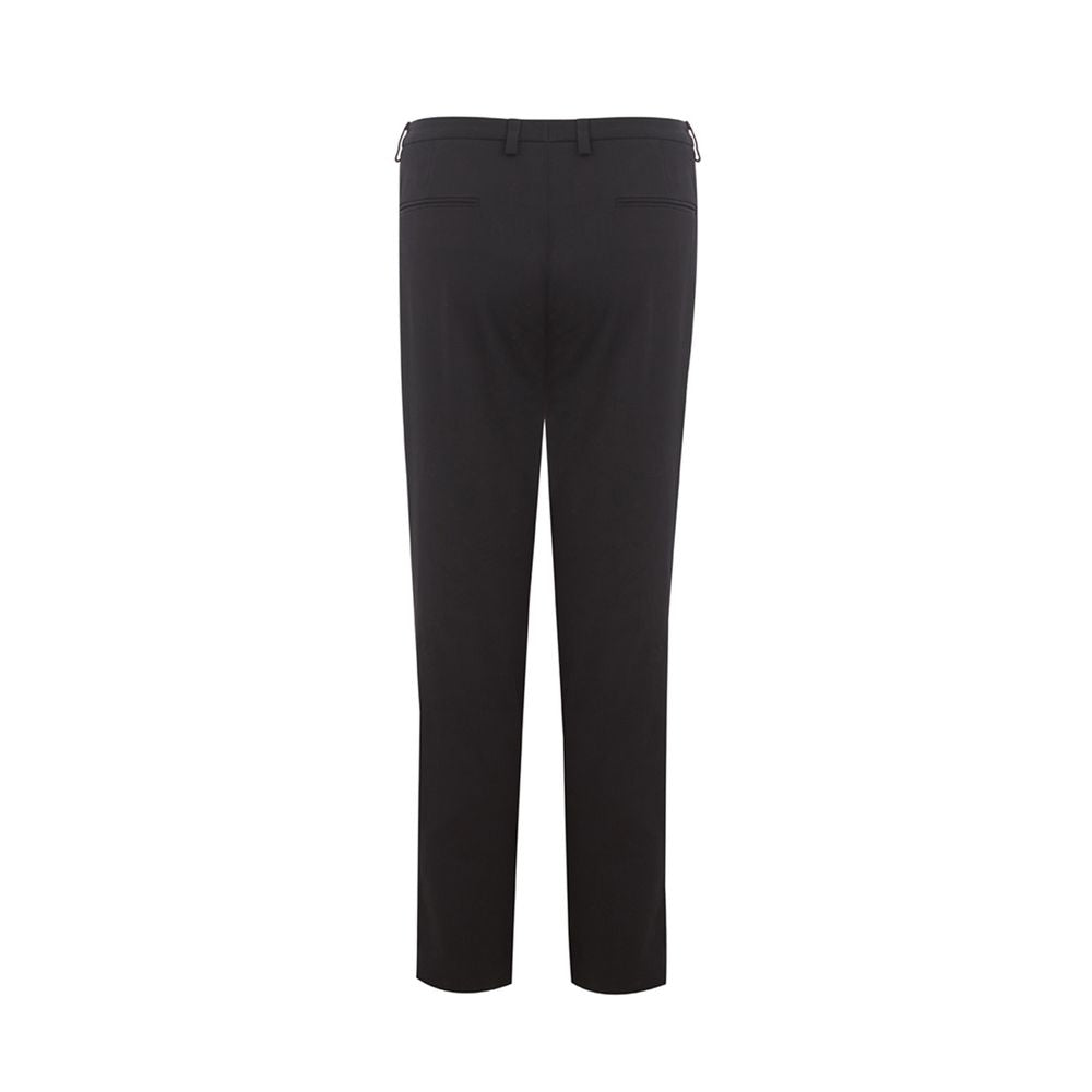 Black Cotton Chino Pants