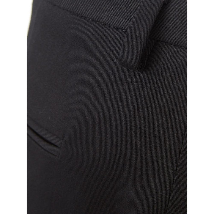 Black Cotton Chino Pants