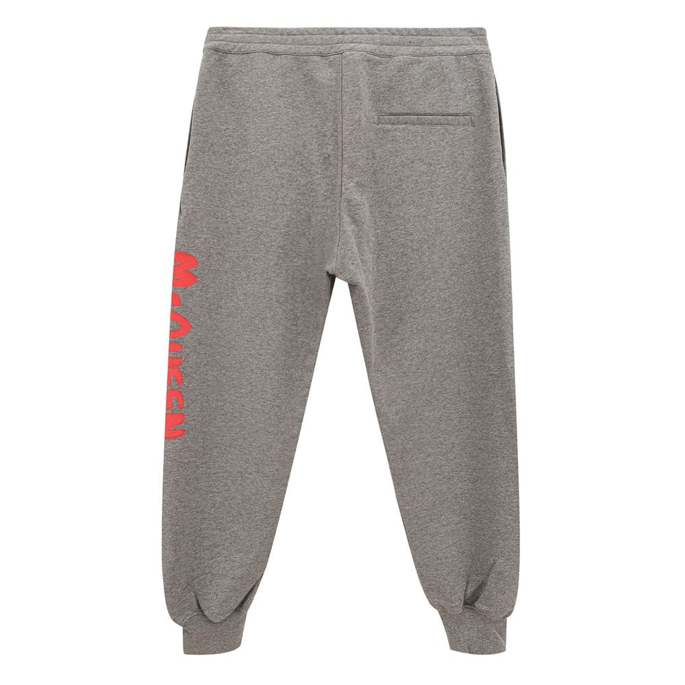 Gray Cotton Athletic Pants
