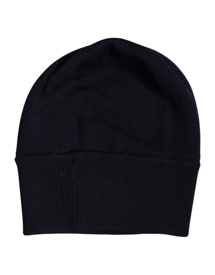 Black Wool #DGLovesLondon Winter Beanie Hat