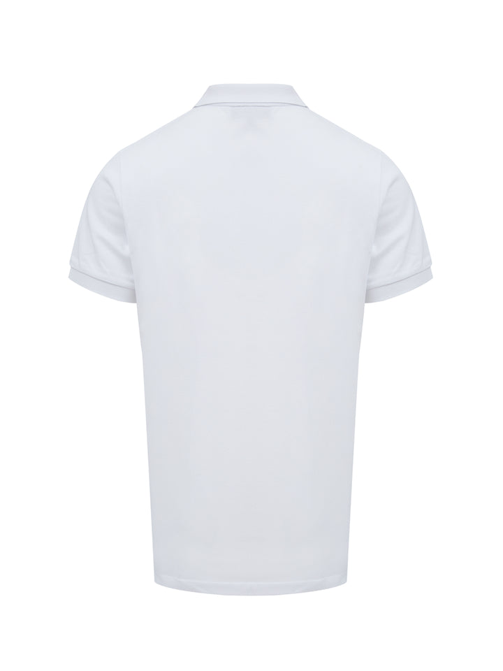 White Cotton Collared Polo Shirt