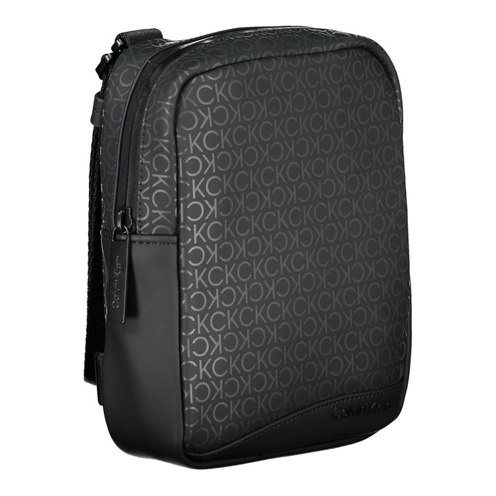 Black Polyester Men Shoulder Bag