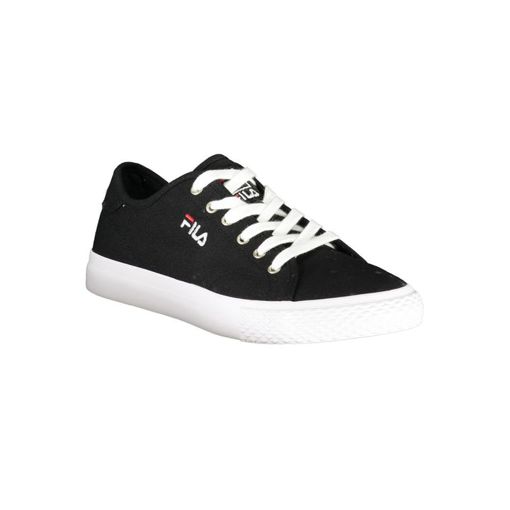 Black Polyester Mens Sneaker