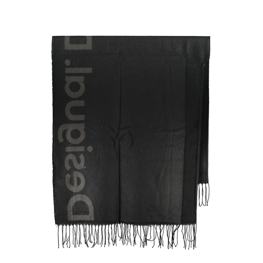 Black Polyester Women Poncho