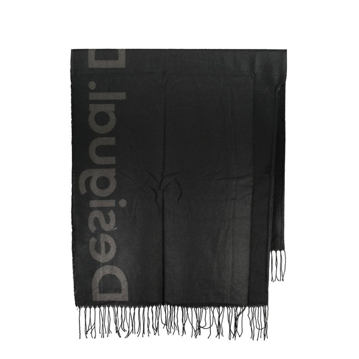 Black Polyester Women Poncho