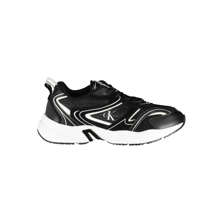 Black Polyurethane Men's Sneaker