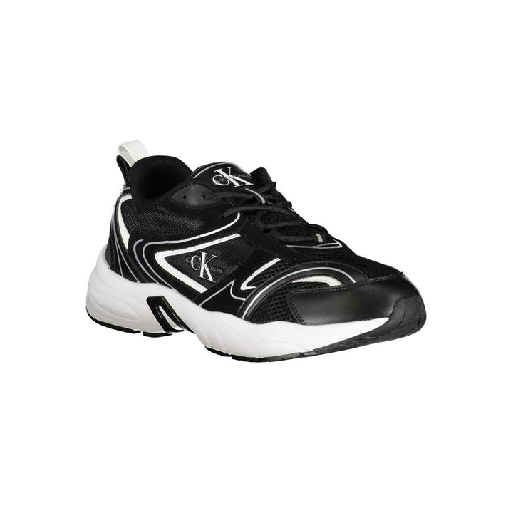 Black Polyurethane Men's Sneaker