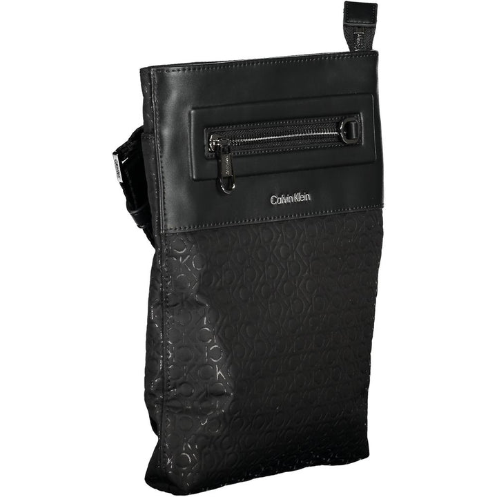 Black Polyester Men's Shoulder Bag