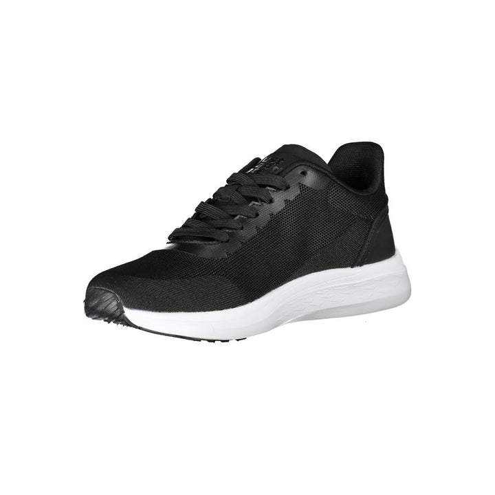 Black Polyester Men Sneaker