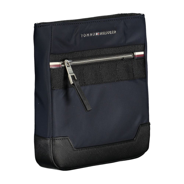 Blue Polyester Mens Shoulder Bag