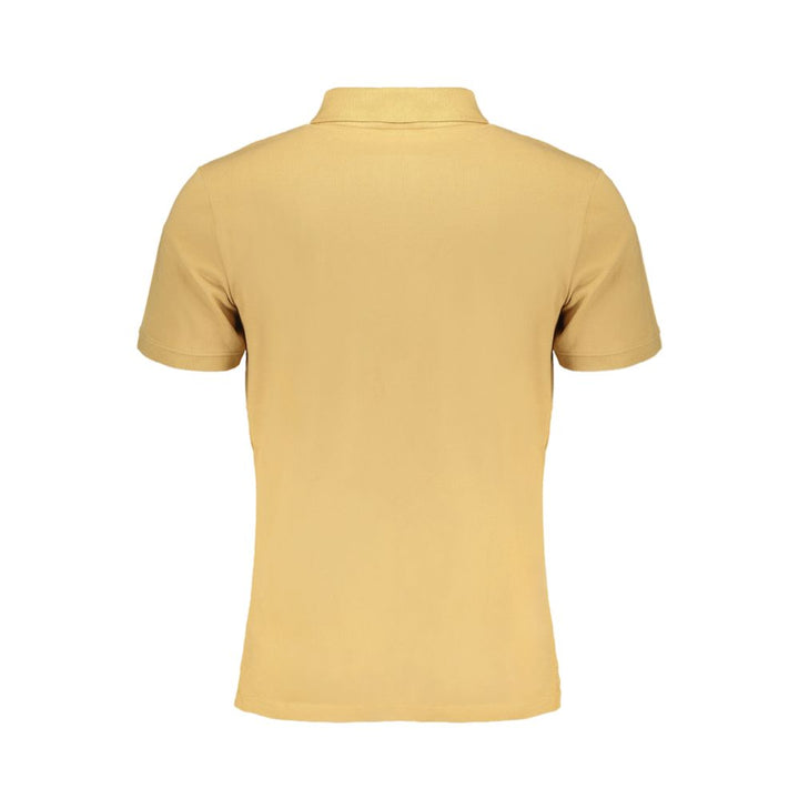 Beige Cotton Men Polo