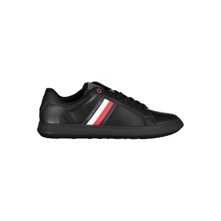 Black Leather Men Sneaker