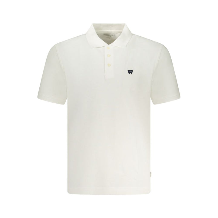 White Cotton Men Polo Shirt
