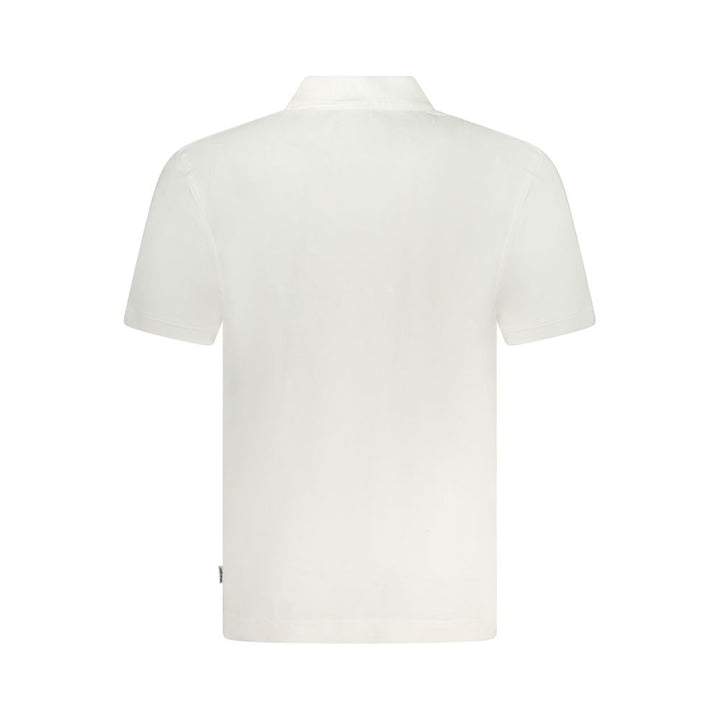 White Cotton Men Polo Shirt