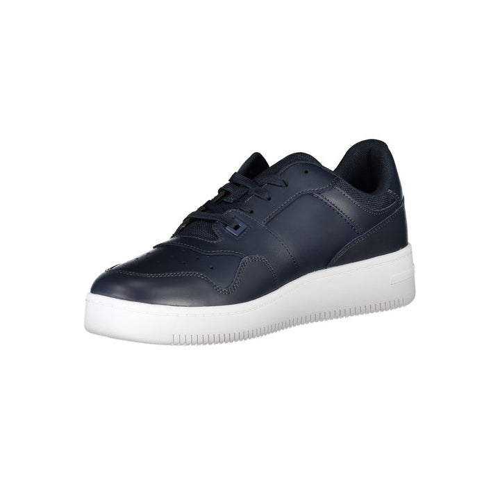 Blue Leather Men Sneaker