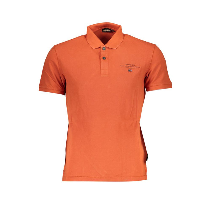Arancione Cotton Men Polo