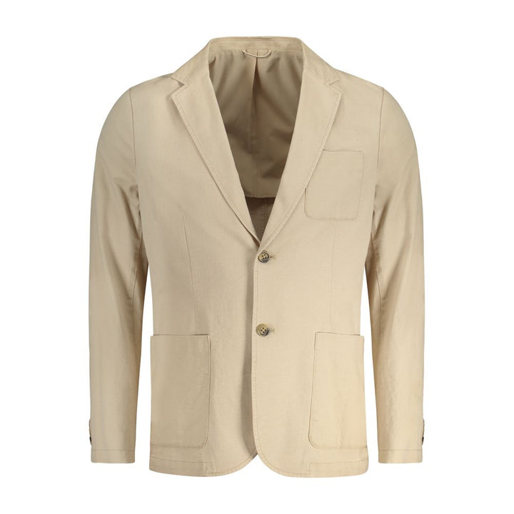 Beige Cotton Men's Jacket