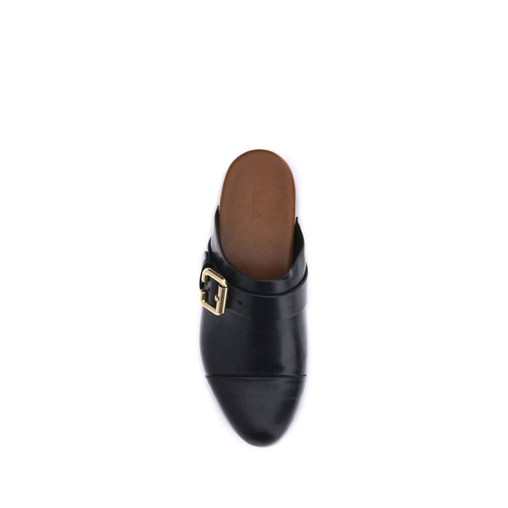 Black Calf Leather Bos Taurus Clogs