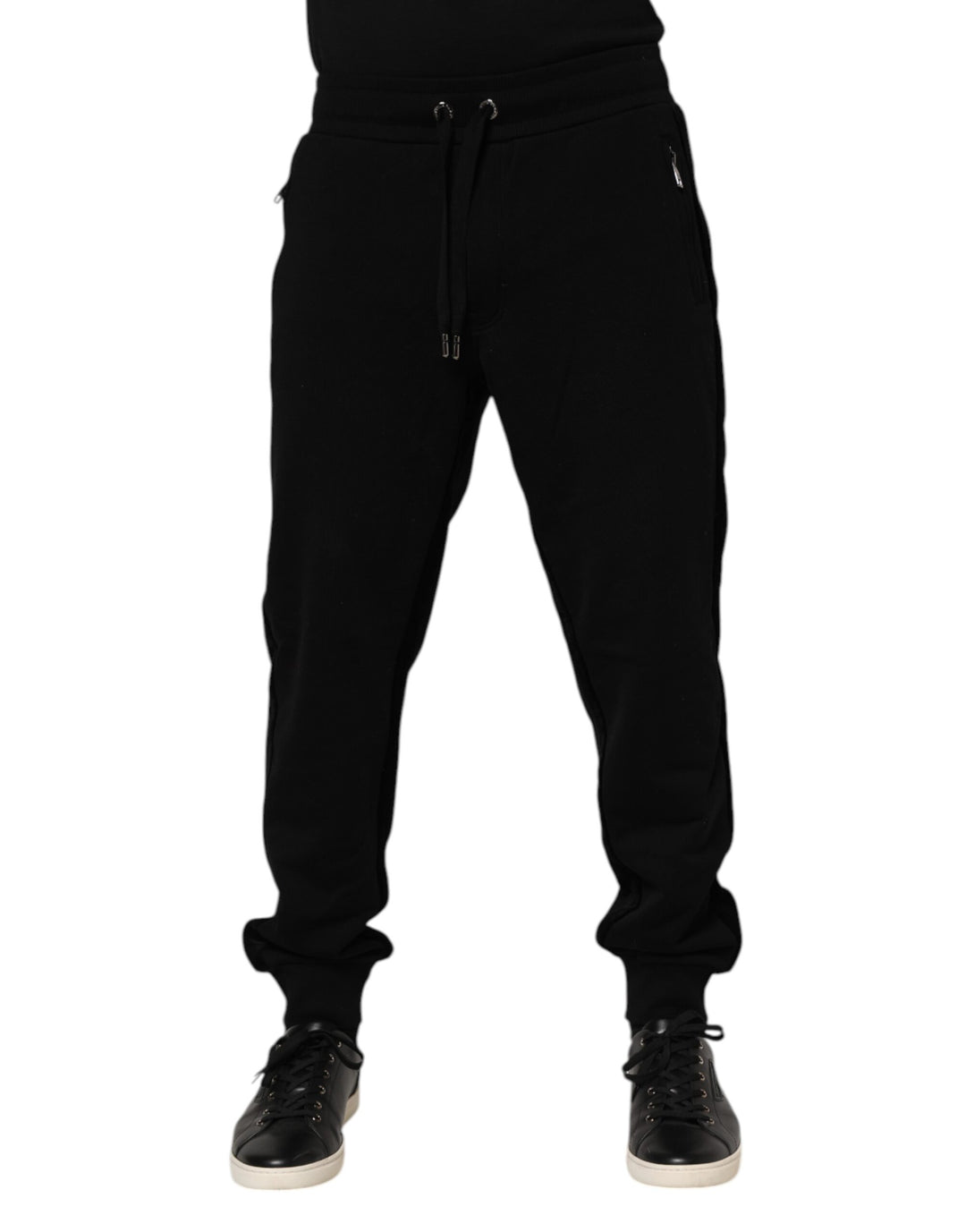 Black Cotton Men Jogger Sweatpants Pants