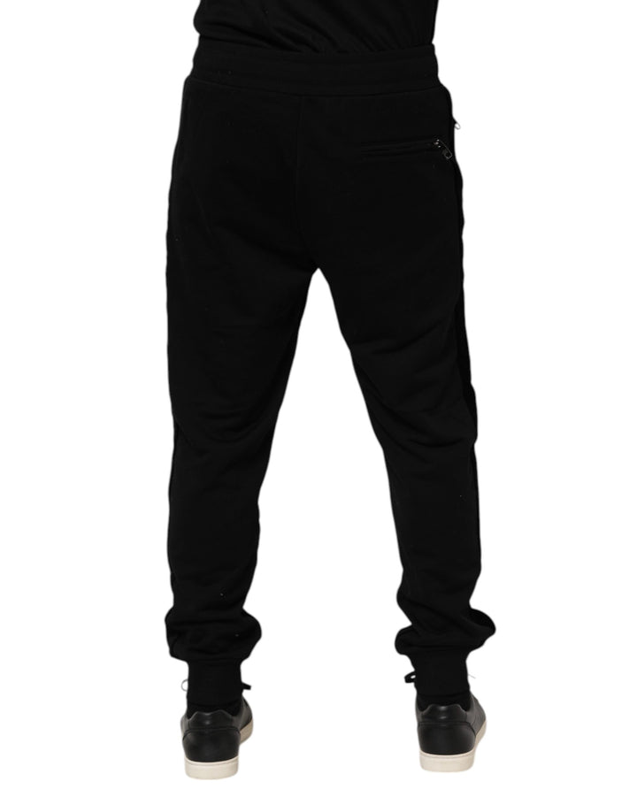 Black Cotton Men Jogger Sweatpants Pants