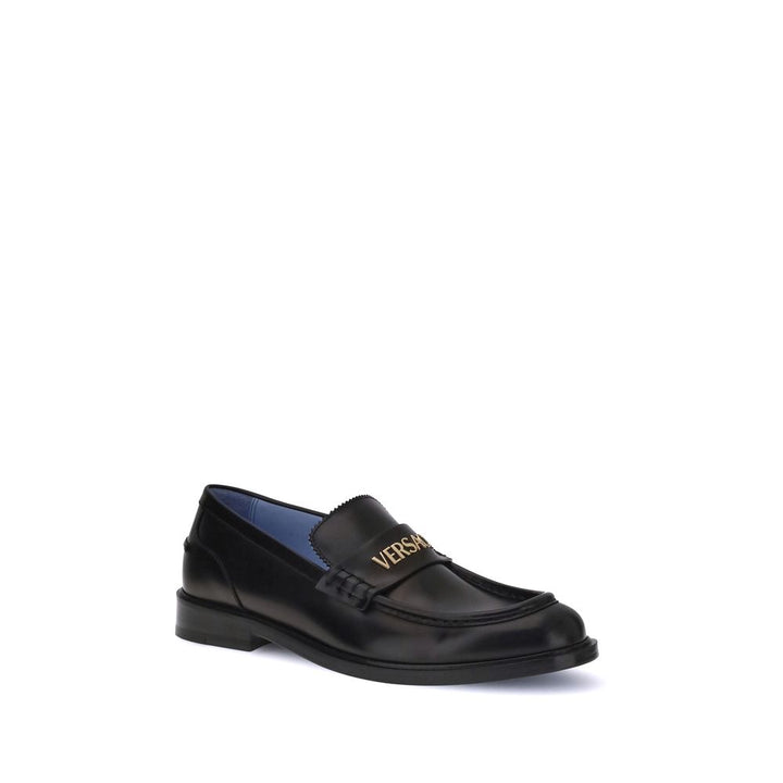 Black Calf Leather Bos Taurus Slip-On Loafers