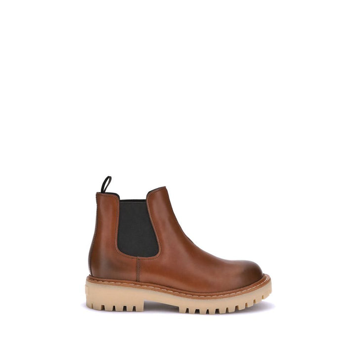 Brown Calf Leather Bos Taurus Chelsea Boots