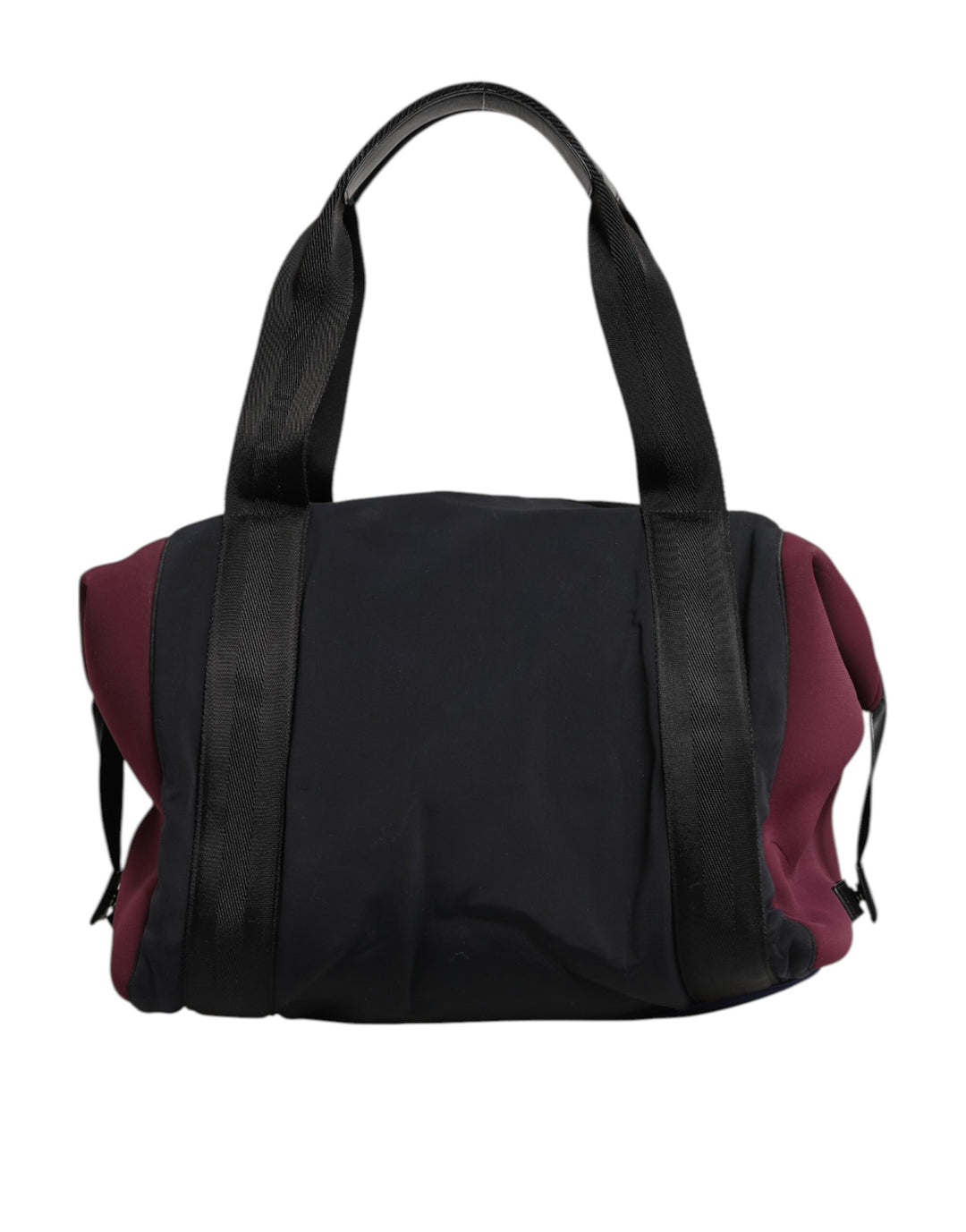 Black Maroon Hand Shoulder Duffel Travel Bag