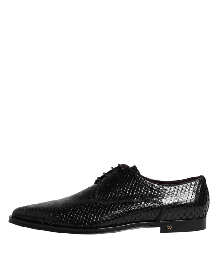 Black Leather Lace Up Dress Men Derby Shoes