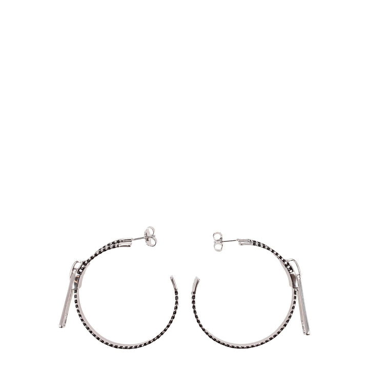 Gray Silver Earrings