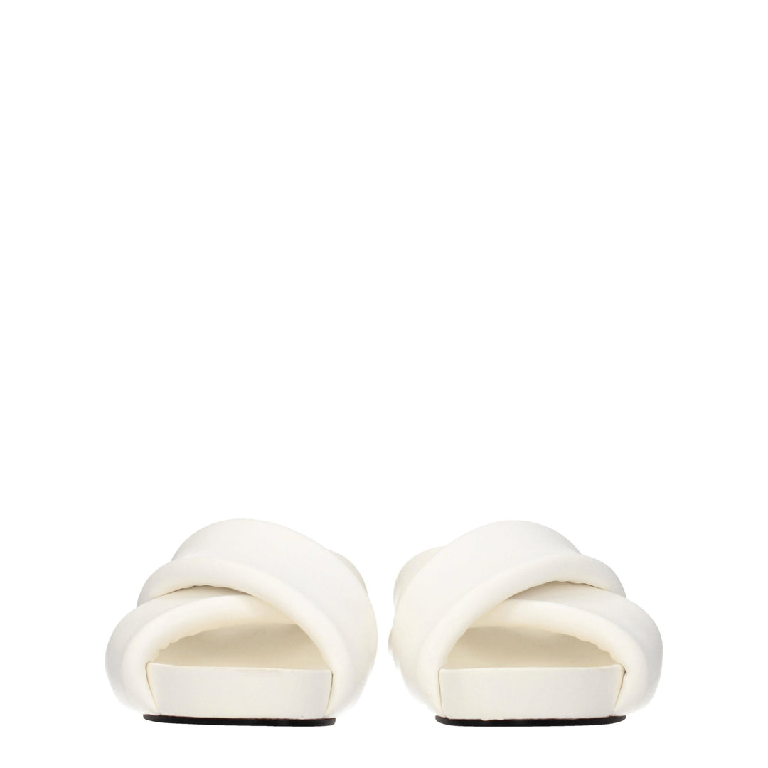 White Leather Slippers