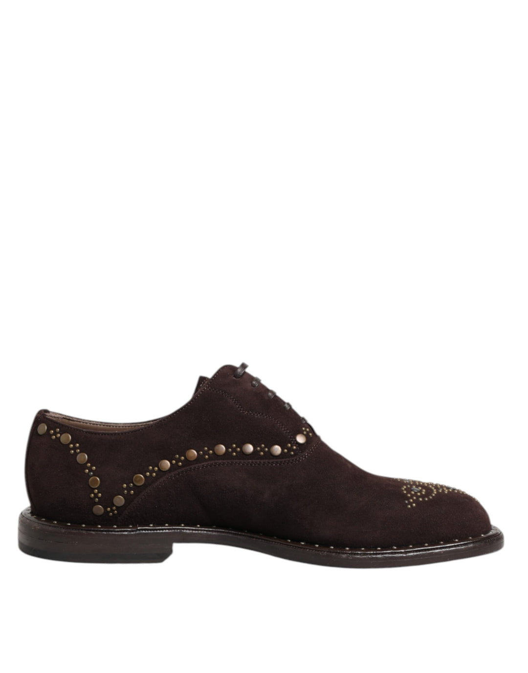 Brown Velvet Lace Up Oxford Dress Shoes