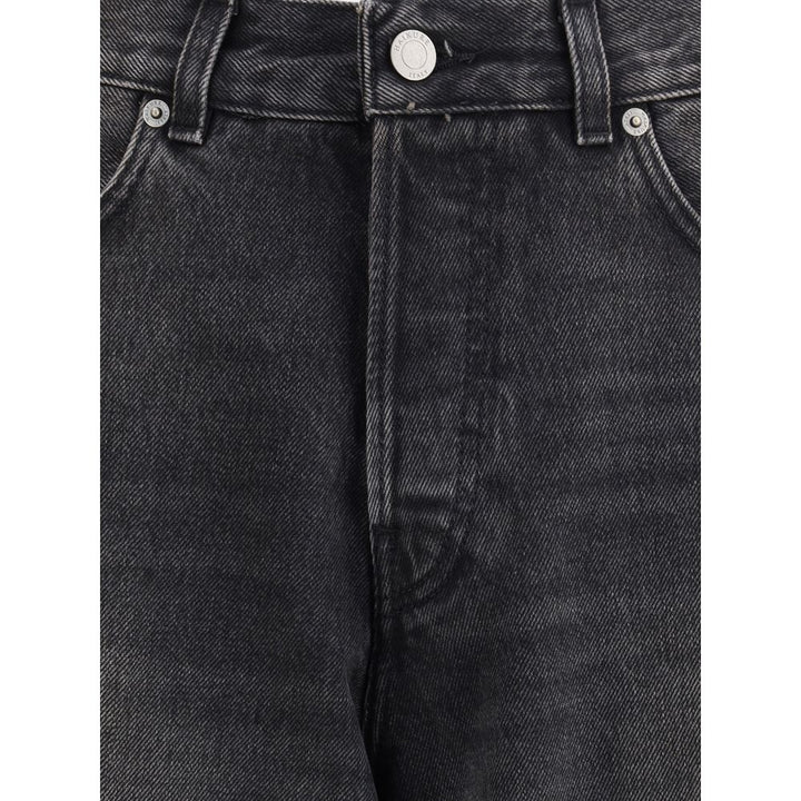 Black Cotton Relaxed Fit Jeans
