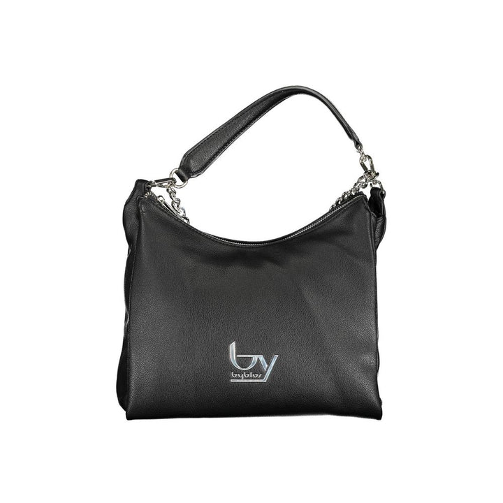 Black Polyurethane Women Handbag