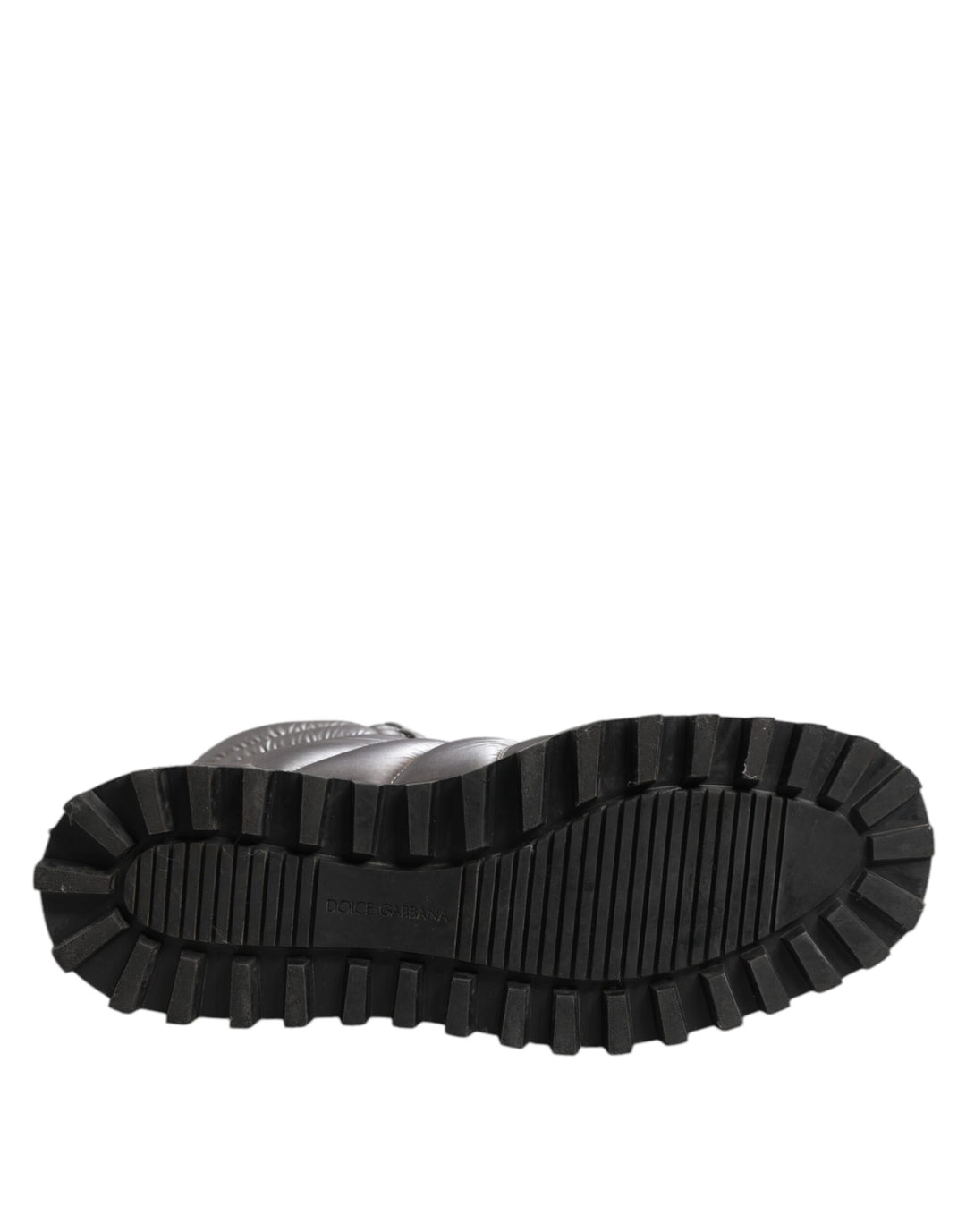 Silver Padded Mid Calf Lace Up Boots Shoes