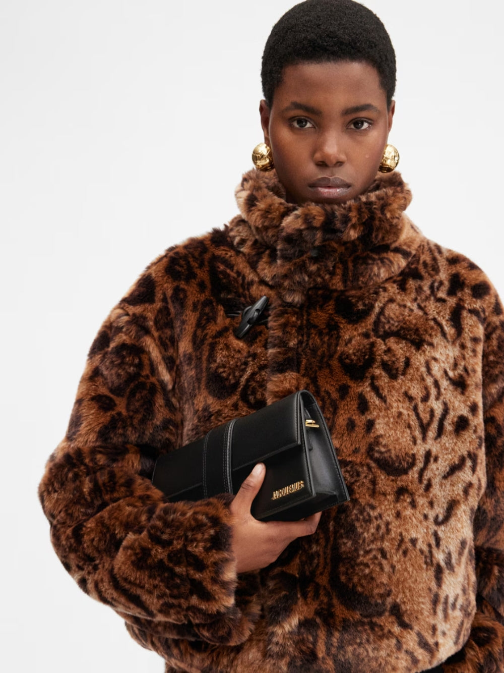 Black  leather Le Bambino Long bag