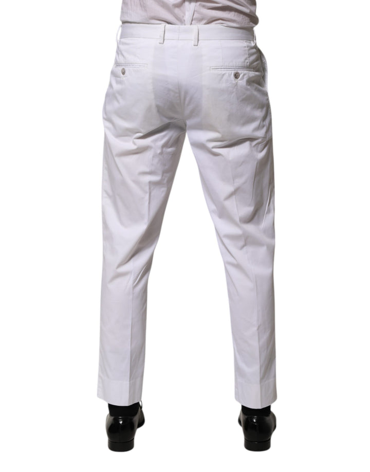 White Cotton Dress Slim Formal Trouser Pants