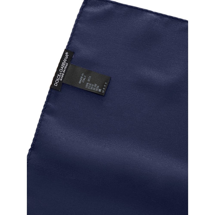 Blue Silk Pocket Square