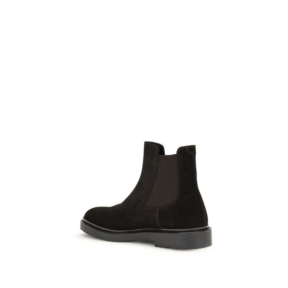 Black Rubber Chelsea Boots