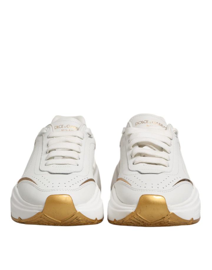 White Gold DAYMASTER Leather Sneakers Shoes