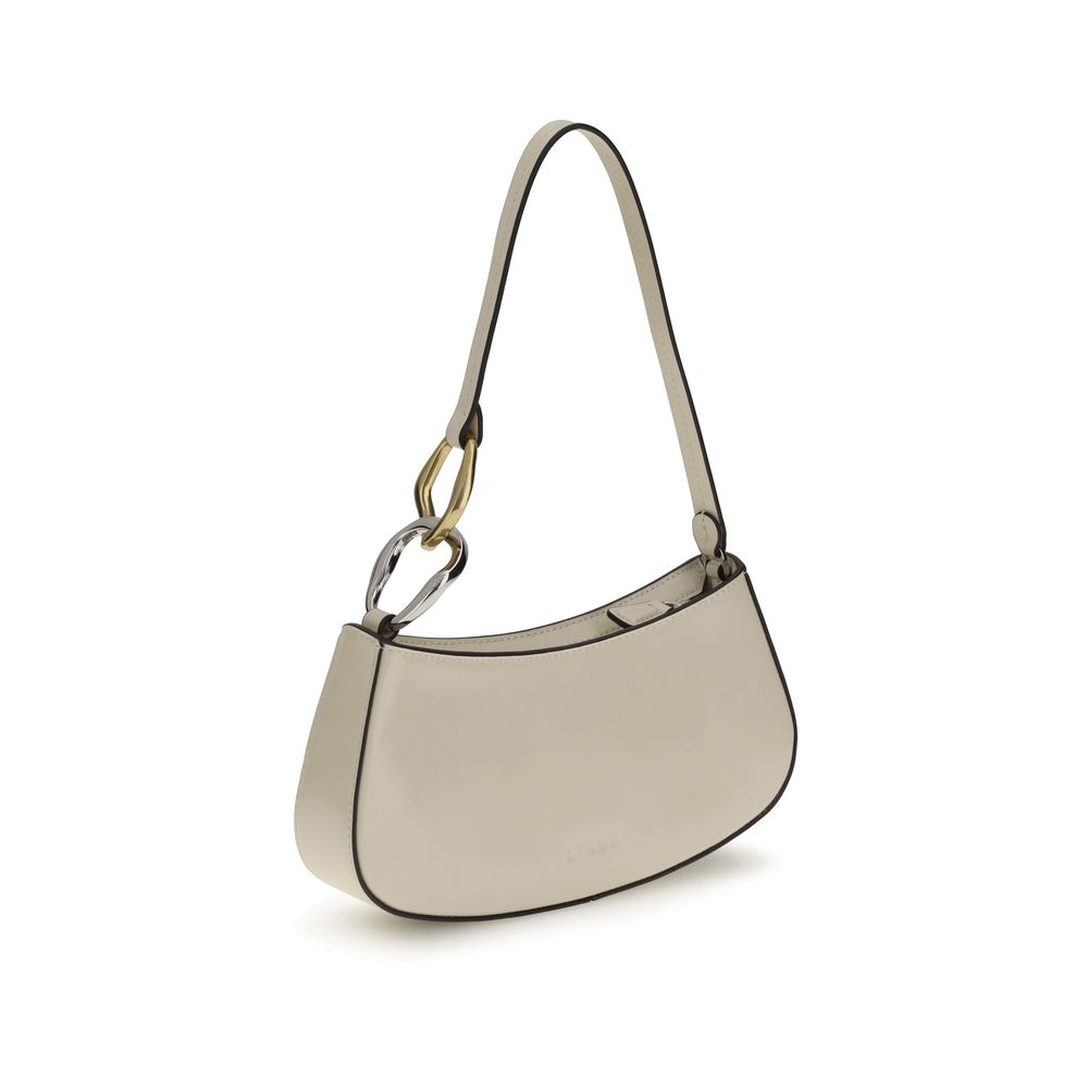 Beige Calf Leather Bos Taurus Shoulder Bag