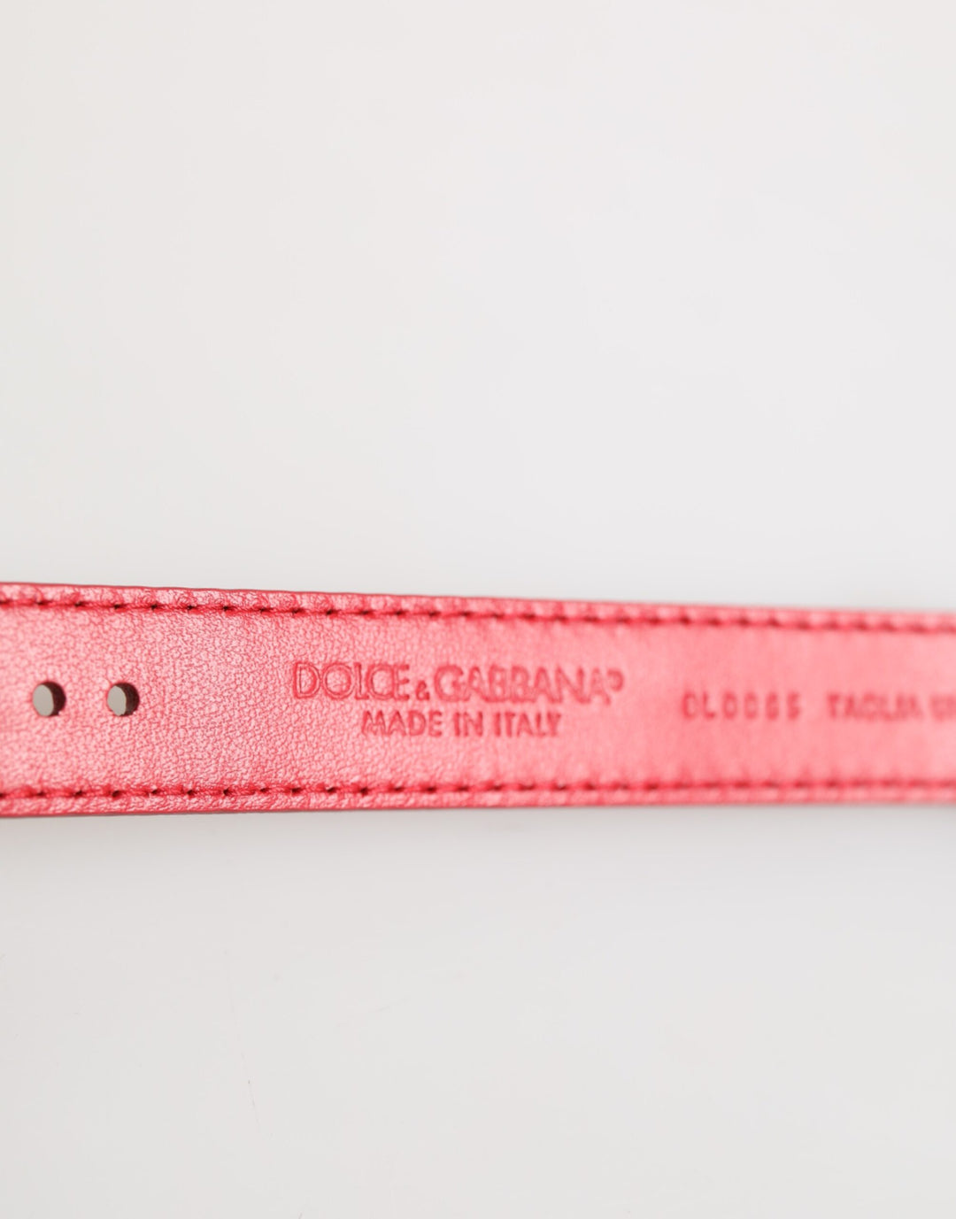 Red Exotic Leather Gold Tone Metal Buckle Women Armband