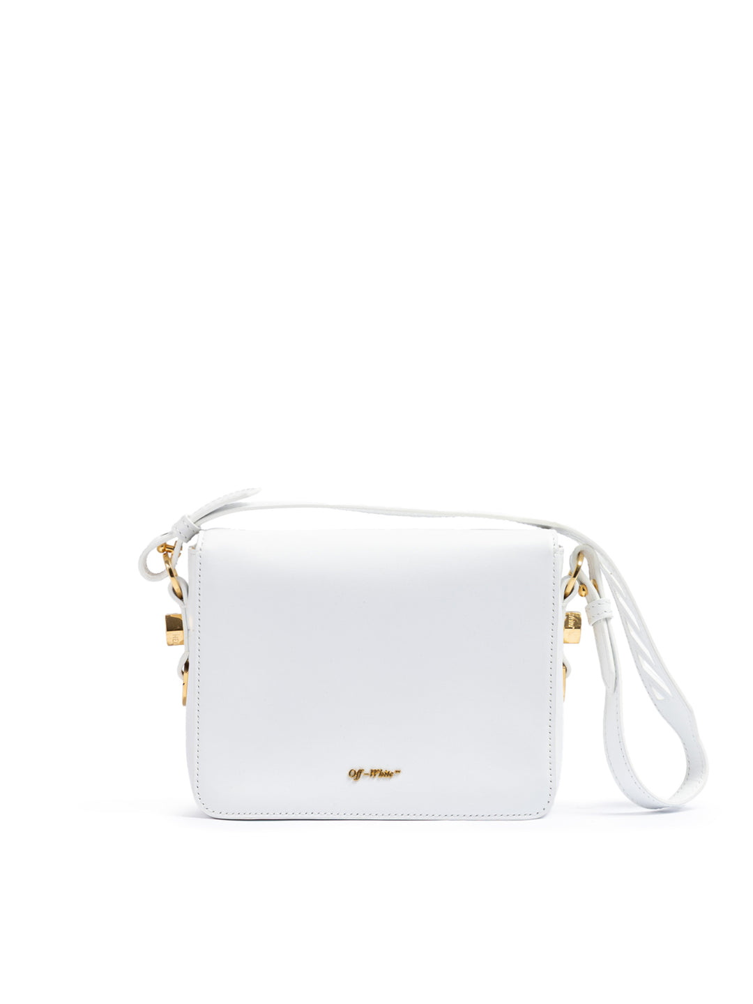 White/Gold  Metallic Stripe Crossbody Bag