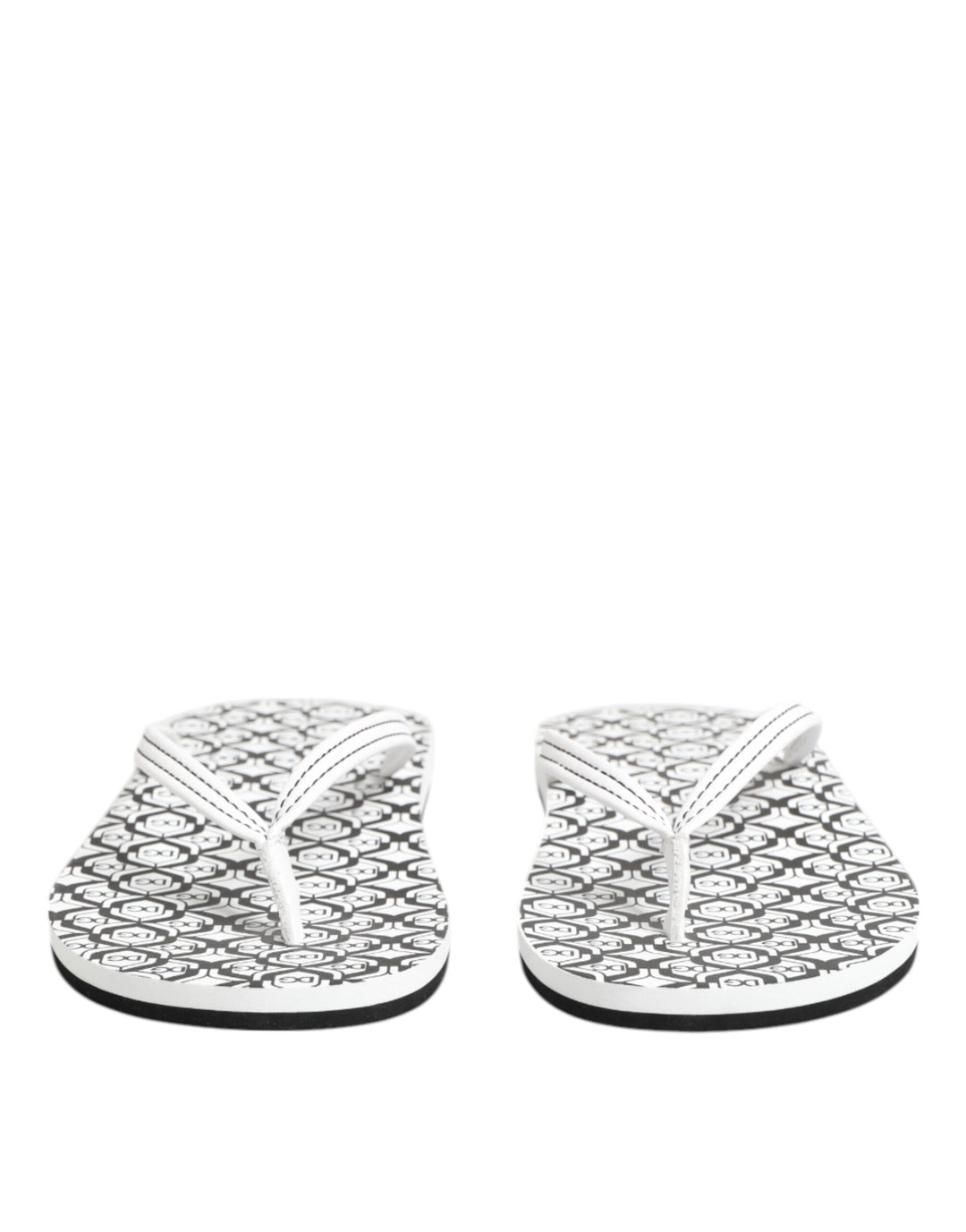 Black White Logo Beachwear Flats Slipper Shoes